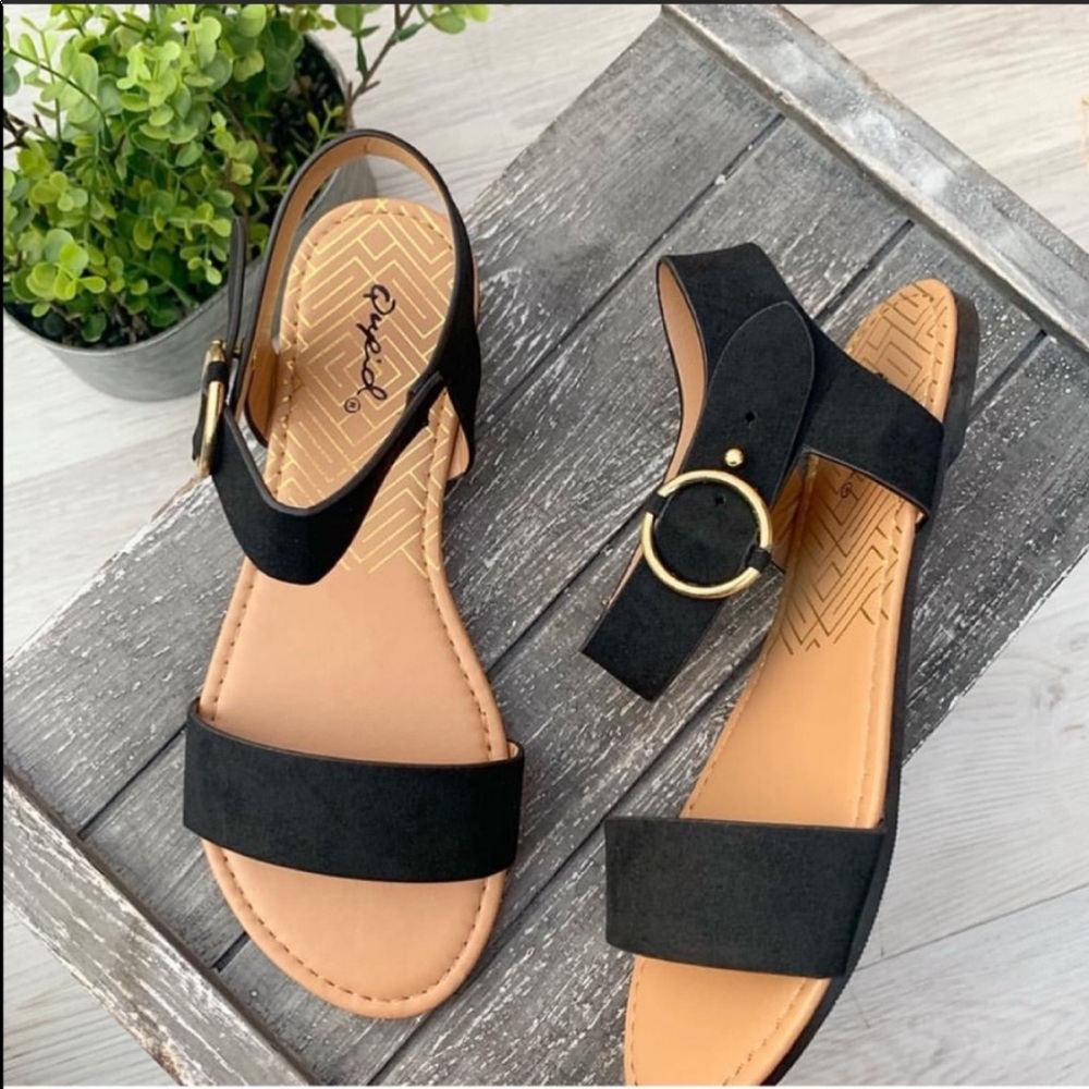 NEW Strap Sandal- Black